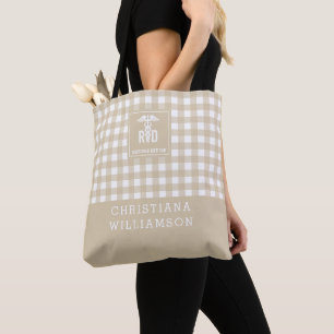 Personalisiertes FuE-Register Kariertes Muster Tasche