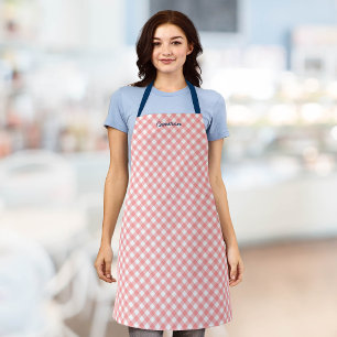 Personalisiertes Fügen Sie Ihren Namen Blush Koral Schürze