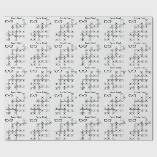 Personalisiertes Fun Crossword Puzzle, Brille Art Geschenkpapier (Flach)