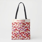 Personalisiertes Fun Farbiges Wasserfarben Muster Tasche (Vorderseite)