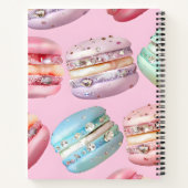 Personalisiertes funkelndes Pastell-Macarons-Glück Notizblock (Rückseite)