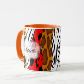 Personalisiertes Funky Animal Skin Tasse (Vorderseite Links)