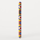 Personalisiertes Funky Circles-Muster auf Gelb Case-Mate iPhone Hülle (Hinten/Rechts)