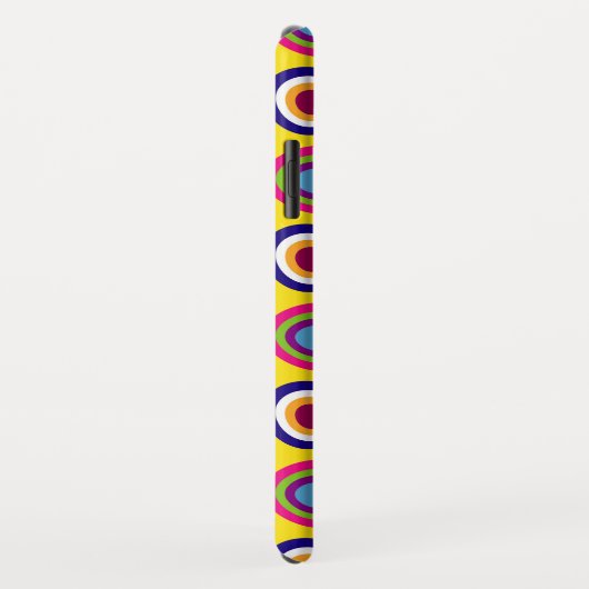 Personalisiertes Funky Circles-Muster auf Gelb Case-Mate iPhone Hülle (Hinten/Rechts)