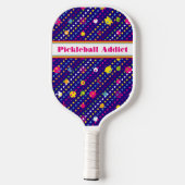 Personalisiertes Funky Circles- und Dashes Pickleball Schläger (Rückseite)