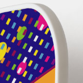 Personalisiertes Funky Circles- und Dashes Pickleball Schläger (Linke Seite)