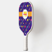Personalisiertes Funky Circles- und Dashes Pickleball Schläger (Links)