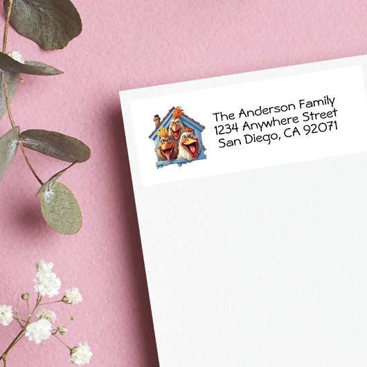 Personalisiertes Funny Chicken Rücksendezeichen