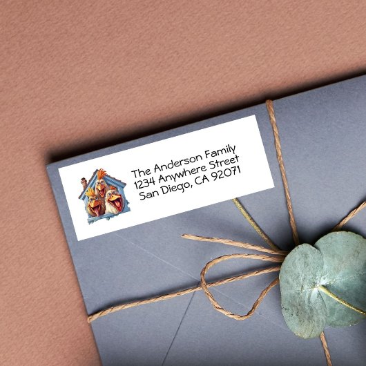 Personalisiertes Funny Chicken Rücksendezeichen