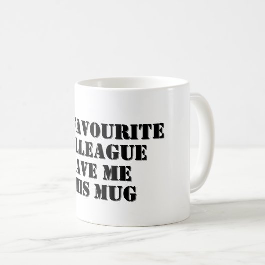 Personalisiertes Funny Colleague Geschenk Geheimni Kaffeetasse (VorderseiteRechts)