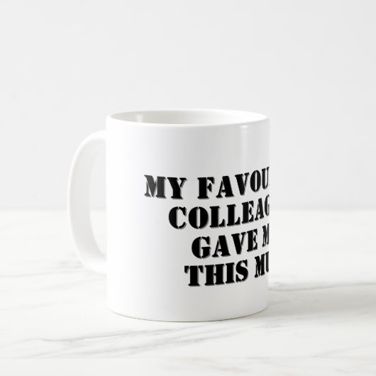 Personalisiertes Funny Colleague Geschenk Geheimni Kaffeetasse (Vorderseite Links)