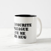 Personalisiertes Funny Colleague Geschenk Geheimni Zweifarbige Tasse (VorderseiteRechts)