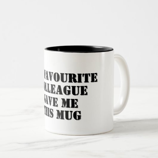 Personalisiertes Funny Colleague Geschenk Geheimni Zweifarbige Tasse (VorderseiteRechts)