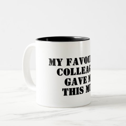 Personalisiertes Funny Colleague Geschenk Geheimni Zweifarbige Tasse (Vorderseite Links)