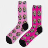 Personalisiertes Funny Face Foto Socken (Linkes Detail)