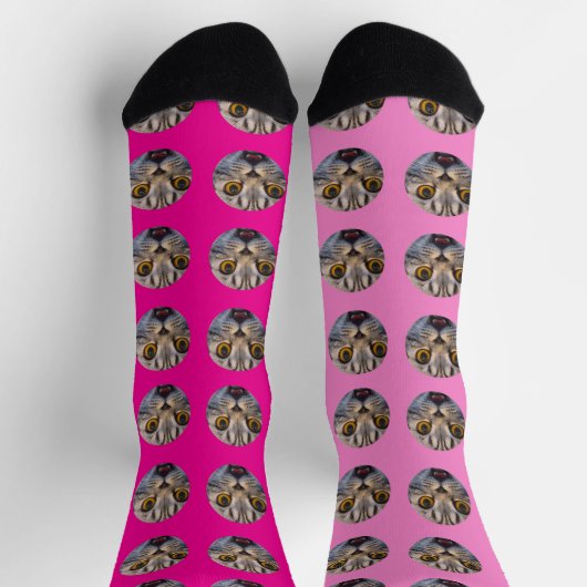 Personalisiertes Funny Face Foto Socken (Oben)
