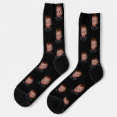 Personalisiertes Funny Face Foto Socken (Linkes Detail)