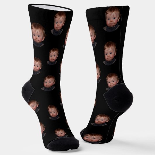 Personalisiertes Funny Face Foto Socken (Gewinkelt)