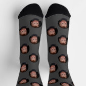 Personalisiertes Funny Face Foto Socken (Oben)