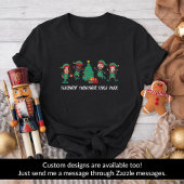 Personalisiertes Funny Face Foto Weihnachtself T-Shirt