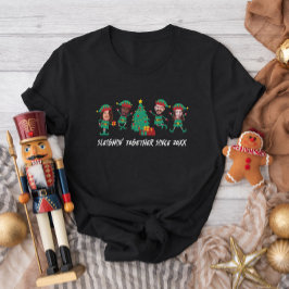 Personalisiertes Funny Face Foto Weihnachtself T-Shirt
