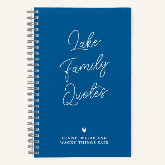 Personalisiertes Funny FAMILY Quotes Journal Notizblock (Vorderseite)
