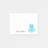 Personalisiertes Funny Fat Blue Octopus Notizblock (Vorderseite)