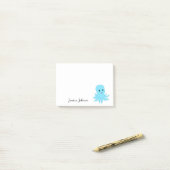 Personalisiertes Funny Fat Blue Octopus Notizblock (Auf Schreibtisch)
