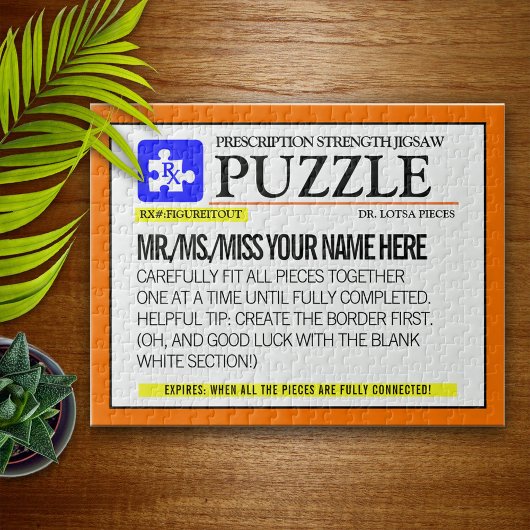 Personalisiertes Funny Prescription Puzzle