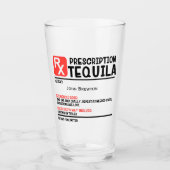 Personalisiertes Funny RX Tequila Prescription Gla Glas (Vorderseite)