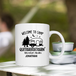Personalisiertes Funny Sarcastic Camping Kaffeetasse