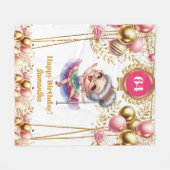 Personalisiertes Funny Zitat Blanket für Oma Fleecedecke (Vorderseite (Horizontal))