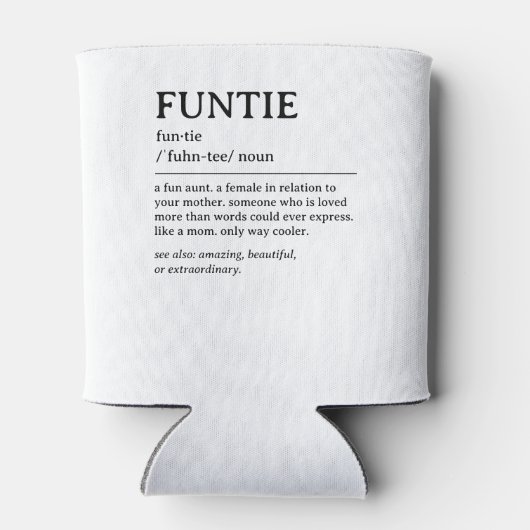 Personalisiertes Funtie-Definition-Zitat Dosenkühler (Rückseite)