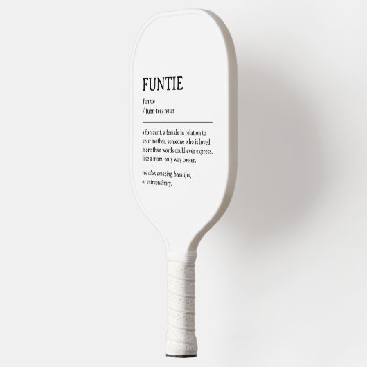 Personalisiertes Funtie-Definition-Zitat Pickleball Schläger (Links)