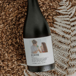 Personalisiertes Funtie-Definition-Zitat Schaumweinetikett