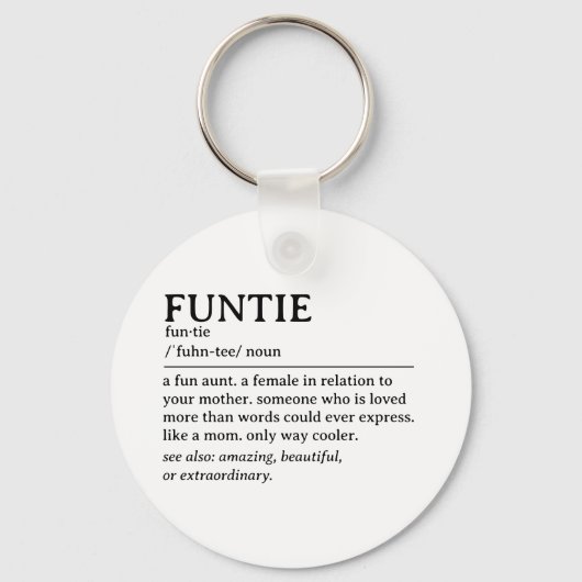 Personalisiertes Funtie-Definition-Zitat Schlüsselanhänger (Vorderseite)