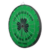 Personalisiertes  für den Namen des Pub, grünes Kl Dartscheibe (Vorderseite rechts)