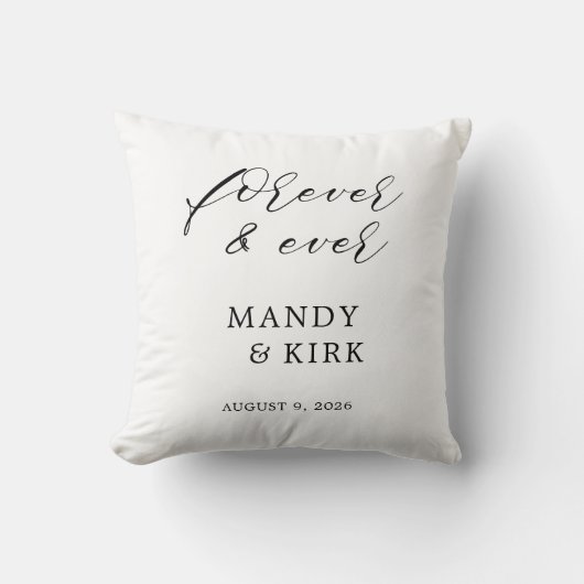 Personalisiertes „Für immer" Benutzerdefiniertes H Kissen (Vorderseite)