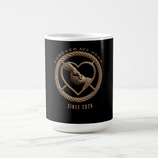 Personalisiertes Für immer mein Held Eltern Kind H Kaffeetasse (Mittel)
