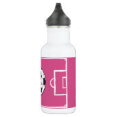 Personalisiertes Fußball-Ball-und Feld-Rosa Trinkflasche (Rechts)