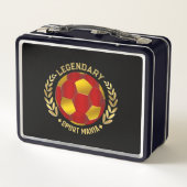 Personalisiertes Fußball-Emblem Metall Brotdose (Rückseite)