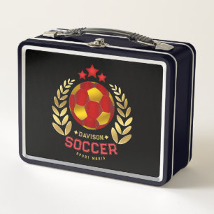 Personalisiertes Fußball-Emblem Metall Brotdose