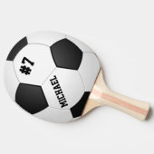 Personalisiertes Fußball-FußballPing Pong Paddel Tischtennis Schläger (Seitenansicht)