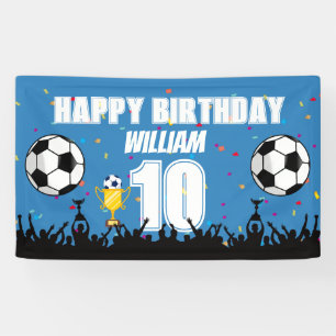 Personalisiertes Fußball-Geburtstagsbanner für Jun Banner
