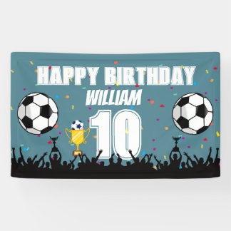 Personalisiertes Fußball-Geburtstagsbanner für Jun Banner