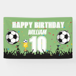 Personalisiertes Fußball-Geburtstagsbanner für Jun Banner