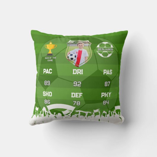 Personalisiertes Fußball-Geschenk für Kinder, benu Kissen (Rückseite)