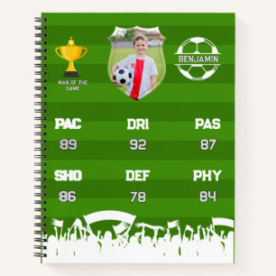 Personalisiertes Fußball-Geschenk für Kinder, benu Notizblock