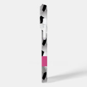 Personalisiertes Fußball-Kugelmuster Rosa Case-Mate iPhone Hülle (Rückseite / Links)