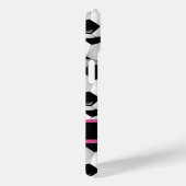 Personalisiertes Fußball-Kugelmuster Schwarz Rosa  Case-Mate iPhone Hülle (Rückseite / Rechts)